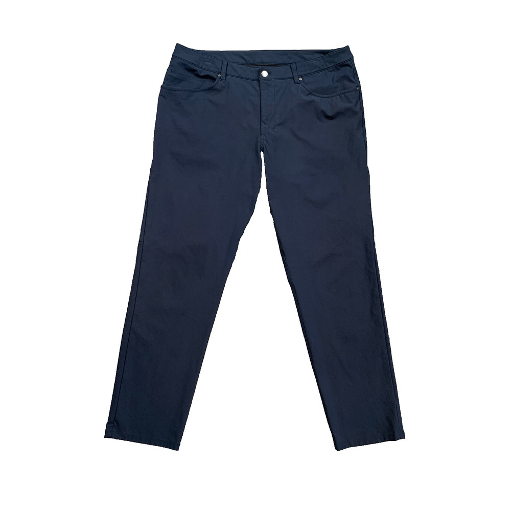 Lululemon Pants Mens 37 Navy Blue ABC Classic Fit Warpstreme Travel Golf Chino